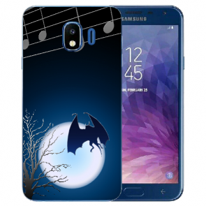Samsung Galaxy J4 (2018) Silikon Hülle mit Fotodruck Fledermaus-mond