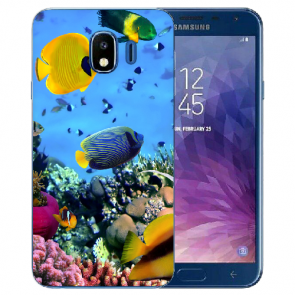 Samsung Galaxy J4 (2018) Silikon Hülle mit Fotodruck Korallenfische