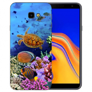 Samsung Galaxy J4 +2018 TPU Hülle mit Fotodruck Aquarium Schildkröten