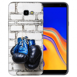 Samsung Galaxy J4 Plus (2018) Silikon Hülle mit Fotodruck Boxhandschuhe