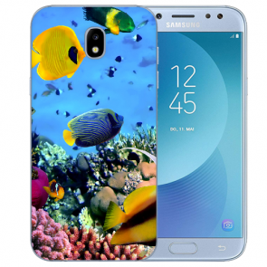 Samsung Galaxy J5 2017 Silikon Hülle mit Fotodruck Korallenfische