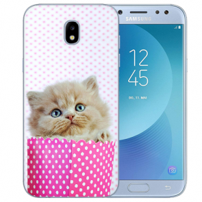 Samsung Galaxy J5 (2017) Silikon Hülle mit Fotodruck Kätzchen Baby 