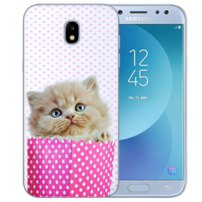 Samsung Galaxy J5 (2017) Silikon Hülle mit Fotodruck Kätzchen Baby