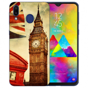 Samsung Galaxy M20 Silikon TPU Handy Hülle mit Big Ben London Fotodruck 