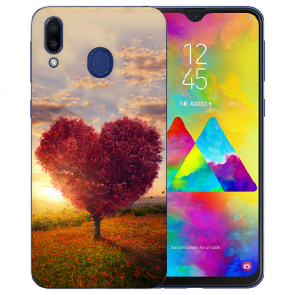 Samsung Galaxy M20 Silikon TPU Hülle mit Fotodruck Herzbaum