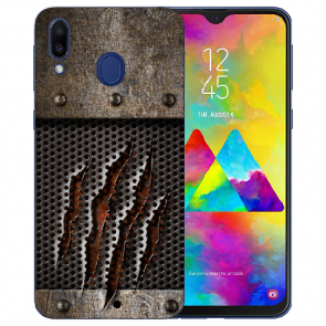 Samsung Galaxy M20 Silikon TPU Hülle mit Monster-Kralle Fotodruck Etui