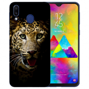 Silikon TPU Schutzhülle mit Leopard Fotodruck für Samsung Galaxy M20