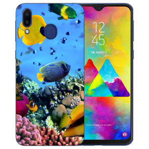 Samsung Galaxy M20 Silikon TPU Hülle mit Bilddruck Korallenfische