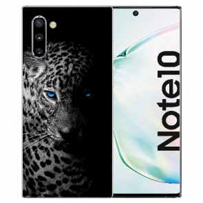 Samsung Galaxy Note 10 TPUhülle mit Fotodruck Leopard blauen Augen