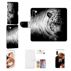 Samsung Galaxy Note 10 Handy Hülle mit Fotodruck Tiger Schwarz Weiß