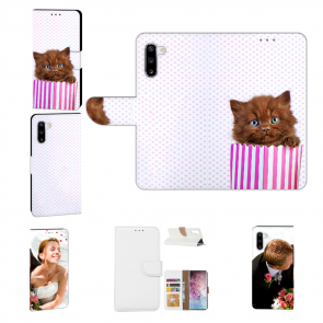 Samsung Galaxy Note 10 Handy Hülle mit Fotodruck Kätzchen Braun