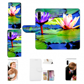 Samsung Galaxy Note 10 Handy Hülle mit Bilddruck Lotosblumen Etui