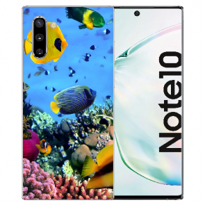 Samsung Galaxy Note 10 TPU Hülle mit Fotodruck mit Korallenfische