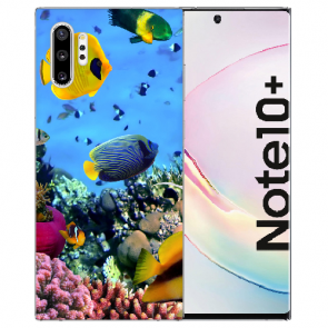 Samsung Galaxy Note 10 Plus TPU Hülle mit Fotodruck mit Korallenfische