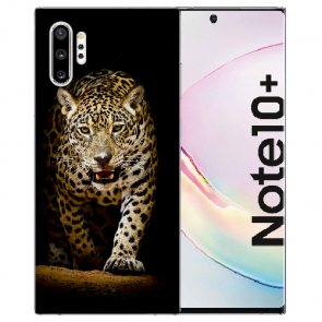Samsung Galaxy Note 10 + TPU Hülle mit Fotodruck Leopard beim Jagd