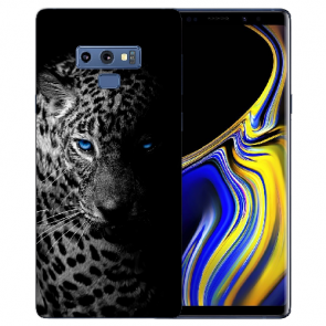 Samsung Galaxy Note 9 TPU Hülle mit Bilddruck Leopard mit blauen Augen