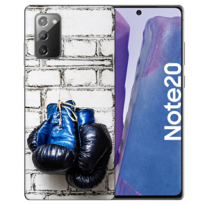 Samsung Galaxy Note 20 Silikon TPU Hülle mit Bilddruck Boxhandschuhe