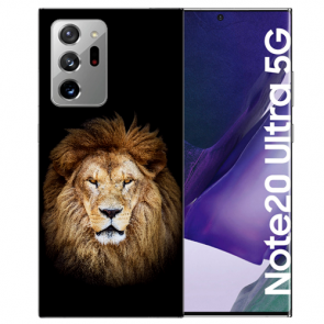 Samsung Galaxy Note 20 Ultra Silikon Schutzhülle mit LöwenKopf Bilddruck 