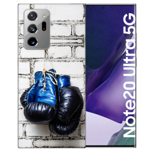 Samsung Galaxy Note 20 Ultra Silikon Hülle mit Bilddruck Boxhandschuhe