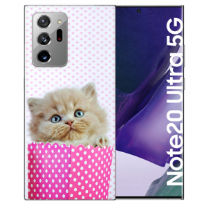 Samsung Galaxy Note 20 Ultra TPU Hülle mit Kätzchen Baby Bilddruck