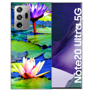 Samsung Galaxy Note 20 Ultra TPU Hülle mit Bilddruck Lotosblumen