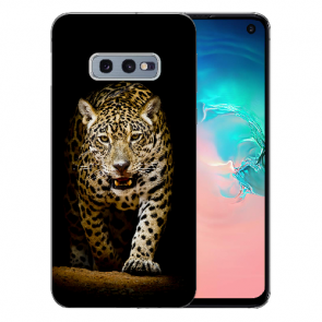 Samsung Galaxy S10e Silikon TPU mit Fotodruck Leopard beim Jagd