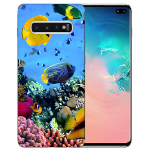 Samsung Galaxy S10 Plus TPU Silikon Hülle mit Fotodruck Korallenfische 