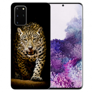 Samsung Galaxy S20 TPU Handy Hülle mit Bilddruck Leopard beim Jagd