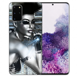 Samsung Galaxy S20 Schutzhülle Silikon TPU mit Robot Girl Bilddruck 