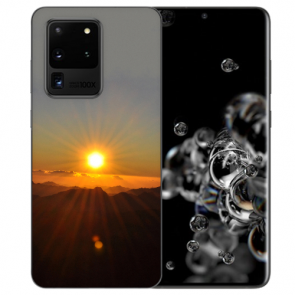 Samsung Galaxy S20 Ultra Silikon Hülle mit Bilddruck Sonnenaufgang