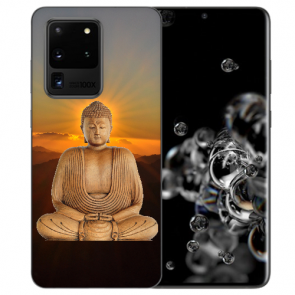 Samsung Galaxy S20 Ultra Silikon Hülle mit Frieden buddha Bilddruck 