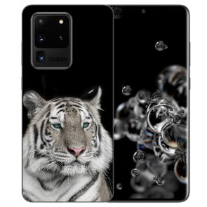 Samsung Galaxy S20 Ultra Silikon Schutzhülle TPU mit Tiger Bilddruck