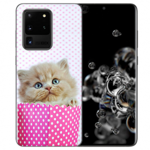 Samsung Galaxy S20 Ultra TPU Silikon Hülle mit Kätzchen Baby Fotodruck 