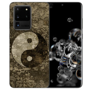 Silikon TPU Hülle mit Yin Yang Bilddruck für Samsung Galaxy S20 Ultra