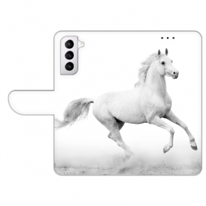 Samsung Galaxy S21 FE Handyhülle mit Fotodruck Pferd Etui