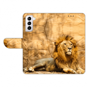 Samsung Galaxy S21 FE Schutzhülle Handy Tasche mit Löwe Fotodruck 