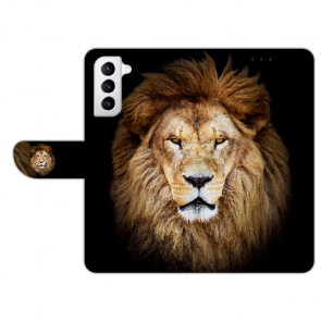 Samsung Galaxy S21 FE Schutzhülle Handy Tasche mit Löwenkopf Fotodruck 
