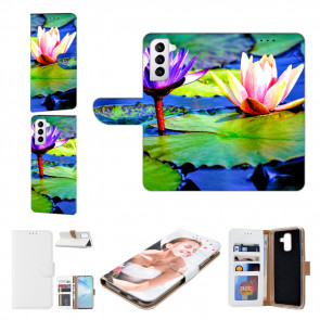 Handy Schutzhülle Bilddruck Lotosblumen für Samsung Galaxy S22 (5G)