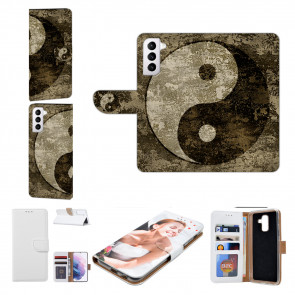 Smartphone Flip Case Handycover für Samsung Galaxy S22 (5G) Fotodruck Yin Yang