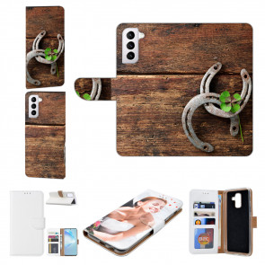 Handy Schale Handycover Fotodruck Holzhufeisen für Samsung Galaxy S22 (5G)