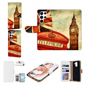 Schutzhülle Handycover Bilddruck Big Ben London für Samsung Galaxy S22 Ultra (5G)