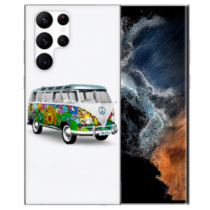 Für Samsung Galaxy S22 Ultra (5G) Schutzhülle Silikon Case Hippiebus Bilddruck 