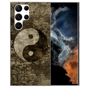 TPU Silikon für Samsung Galaxy S22 Ultra (5G) Cover Case Fotodruck Yin Yang
