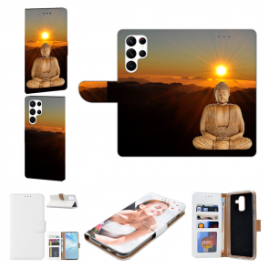 Schutzhülle Schale Etui Bilddruck Frieden buddha für Samsung Galaxy S22 Ultra (5G)