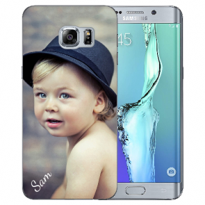 Samsung Galaxy S6 Edge Silikon Schutzhülle mit Foto Namen Bilddruck