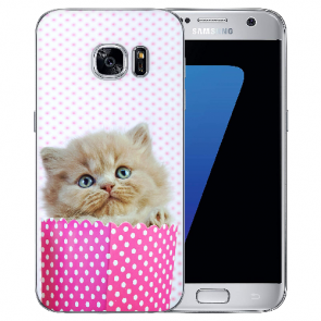 Silikon TPU Hülle mit Bilddruck Kätzchen Baby für Samsung Galaxy S6 