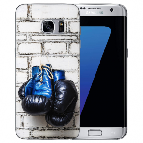 Samsung Galaxy S6 Edge Plus TPU Silikon mit Fotodruck Boxhandschuhe