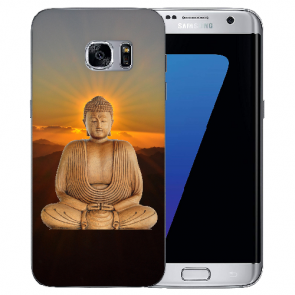 Samsung Galaxy S7 Edge Silikon TPU mit Fotodruck Frieden buddha Etui