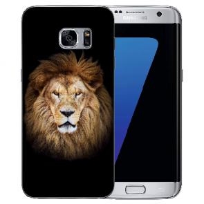 Silikon TPU Schutzhülle mit Löwe Fotodruck für Samsung Galaxy S7 Edge