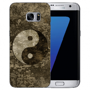 Silikon TPU mit Fotodruck Yin Yang für Samsung Galaxy S7 Edge Etui